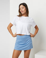 Short Sleeve Feather Cross Back