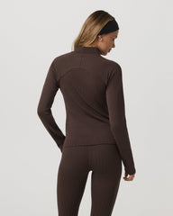 Long Sleeve Chilled Out Houndstooth Mock